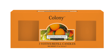 Wax Lyrical - Colony Fragranced 3 Votive Refill Box Mediterranean Orange